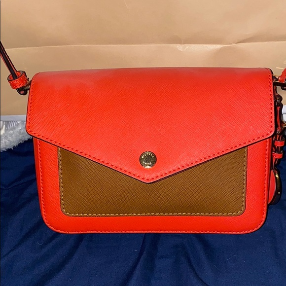 Orange and brown Michael Kors purse - Picture 2 of 5